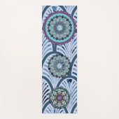 ブルーパープルマンダラパーソナライズされた ヨガマット (正面)