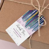 ブルーパープルミスティックスノーウッドウィンター誕生日 ギフトタグ