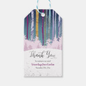 ブルーパープルミスティックスノーウッドウィンター誕生日 ギフトタグ (正面)