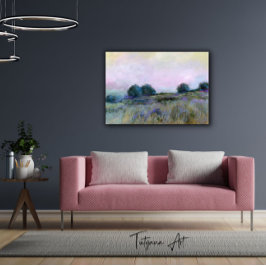 ブルーパープルメドウランドスケープ キャンバスプリント