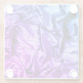 ブルーパープルモダン粉砕ベルベットガラスコースター ガラスコースター (裏面)