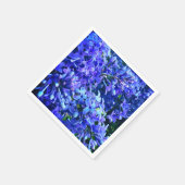 ブルーパープルライラックロマンチックなブルーフローラ写真 スタンダードカクテルナプキン (角)
