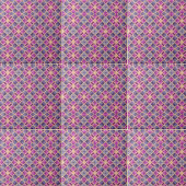 ブルーパープルラベンダーモザイクジオメトリックパターン タイル