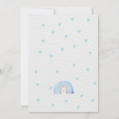 ブルーパープルレインボーエディ誕生日 招待状 (裏面)