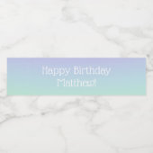 ブルーパープルレインボーフェアリーライツボーイズ誕生日 ペットボトルラベル (シングルラベル)