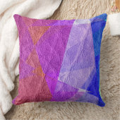 ブルーパープルレザー クッション (ブランケット)