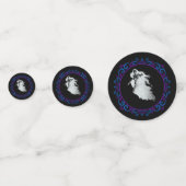 ブルーパープルレディーインホワイト幽霊ハロウィーン コンフェッティ (正面)