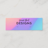 ブルーパープルロゴソーシャルメディアイヤリングディスプレイカード スキニー名刺 (正面)