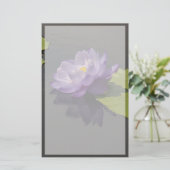 ブルーパープルロータス《植物》スイレン花 便箋 (スタンド正面)