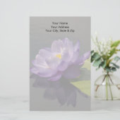 ブルーパープルロータス《植物》スイレン花 便箋 (スタンド正面)