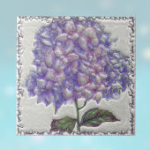 ブルーパープルヴィンテージフェイク植物学3D タイル