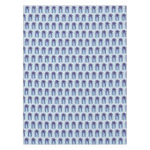 ブルーパープル包まれた誕生日ホリデーギフトプレゼント テーブルクロス (正面)