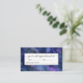 ブルーパープル威厳のある星雲の水彩色 予約カード (スタンド正面)