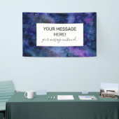 ブルーパープル威厳のある星雲の水彩色 横断幕 (トレードショー)