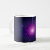 ブルーパープル宇宙銀河系スターズ抽象芸術 コーヒーマグカップ (正面左)