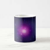 ブルーパープル宇宙銀河系スターズ抽象芸術 コーヒーマグカップ (中央)