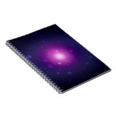 ブルーパープル宇宙銀河系スターズ抽象芸術 ノートブック (右側)