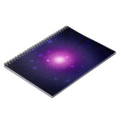 ブルーパープル宇宙銀河系スターズ抽象芸術 ノートブック (左側)