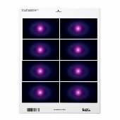 ブルーパープル宇宙銀河系スターズ抽象芸術 ラベル (フルシート)