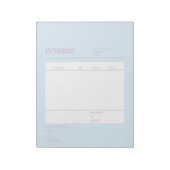 ブルーパープル小規模企業の請求書 ノートパッド (回転)