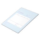 ブルーパープル小規模企業の請求書 ノートパッド (アングル)