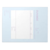 ブルーパープル小規模企業の請求書 ノートパッド (正面)