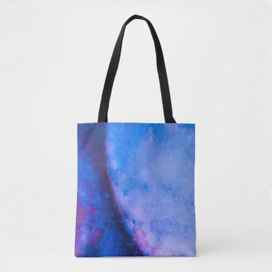 ブルーパープル抽象芸術写真 トートバッグ (正面)