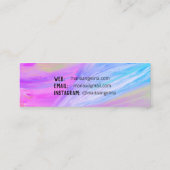 ブルーパープル抽象芸術油彩画 スキニー名刺 (裏面)