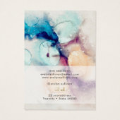 ブルーパープル水彩ネックレス表示カード (裏面)