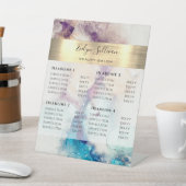 ブルーパープル水彩価格表台座看板 台座サイン (インサイチュ)