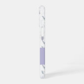 ブルーパープル水彩野の花の名前 iPhone 16ケース (左側面)