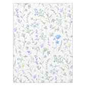 ブルーパープル水彩野の花 テーブルクロス (正面)
