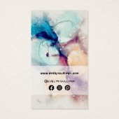 ブルーパープル水彩金ゴールドフォイルパッケージインサート (裏面)