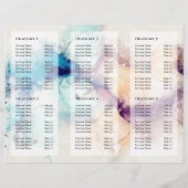 ブルーパープル水彩金ゴールド箔パンフレット (裏面)