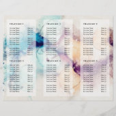 ブルーパープル水彩金ゴールド箔パンフレット (裏面)