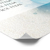 ブルーパープル水彩金箔価格表ポスター ポスター (角)