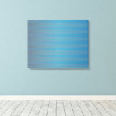 ブルーパープル波の幾何モダン抽象芸術パターン キャンバスプリント (インサイチュ (ウッドフロア))