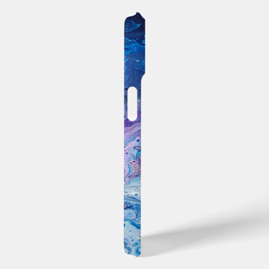 ブルーパープル注絵を描水抽象芸術液体の美的 Case-Mate iPhoneケース (裏面 / 右)