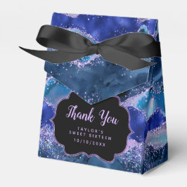 ブルーパープル海アゲートSweet sixteenありがとう フェイバーボックス