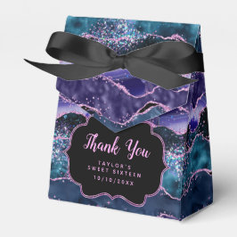 ブルーパープル海アゲートSweet sixteenありがとう フェイバーボックス