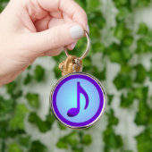 ブルーパープル独身の単エレガント音ノート キーホルダー (手)