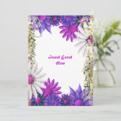 ブルーパープル結婚婚約誕生日 招待状 (スタンド正面)