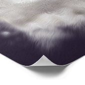 ブルーパープル花びら ポスター (角)