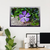 ブルーパープル花びら ポスター (ホームオフィス)