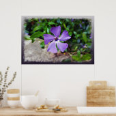 ブルーパープル花びら ポスター (キッチン)