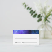 ブルーパープル銀河系こうもりバー（ユダヤ教の）バル・ミツバーフラットエスコート プレイスカード (スタンド正面)