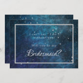 ブルーパープル銀河系は私の花嫁になる 招待状 (正面/裏面)