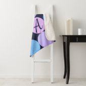 ブルーパープル&ピンクサークルモノグラム シェルパブランケット (インサイチュ)