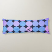 ブルーパープル&ピンクサークルモノグラム ボディピロー (裏面)