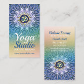 ブルーパープル&ピーチエナジーメディテーションマンダラヨガ 名刺 (正面/裏面)